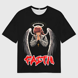 Футболка оверсайз мужская Makima faith - Chainsaw man, цвет: 3D-принт