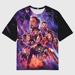 Футболка оверсайз мужская Герои из Мстители финал, цвет: 3D-принт