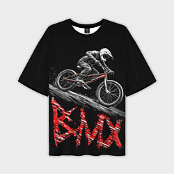 Футболка оверсайз мужская Bicycle motocross, цвет: 3D-принт