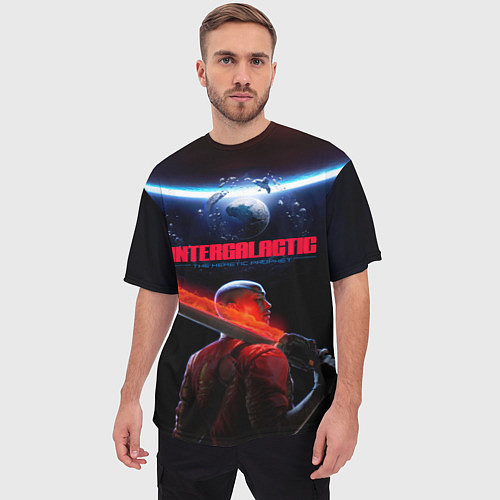 Мужская футболка оверсайз Героиня Intergalactic the heretic prophet / 3D-принт – фото 3