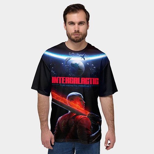 Мужская футболка оверсайз Героиня Intergalactic the heretic prophet / 3D-принт – фото 3