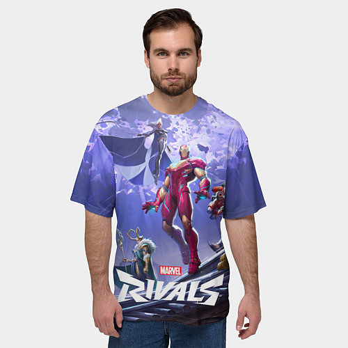 Мужская футболка оверсайз Герои Marvel rivals / 3D-принт – фото 3