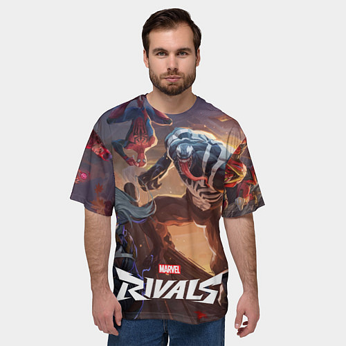 Мужская футболка оверсайз Персонажи Marvel rivals / 3D-принт – фото 3