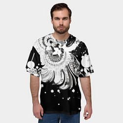 Футболка оверсайз мужская Абстрактная экспрессивная композиция, цвет: 3D-принт — фото 2