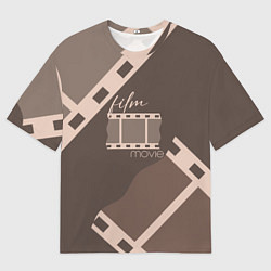 Футболка оверсайз мужская Фильм - кинопленка, цвет: 3D-принт