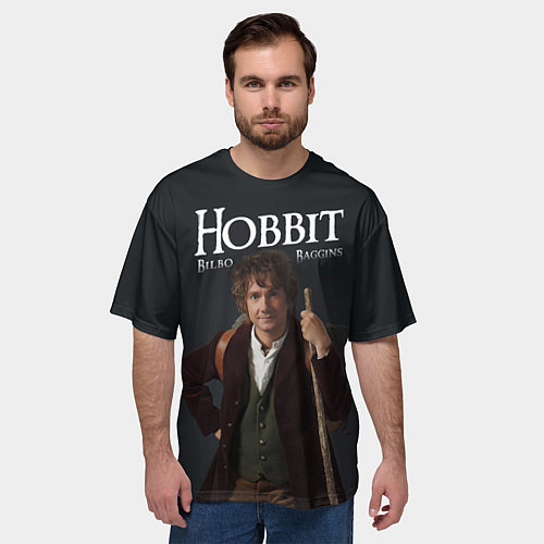 Мужская футболка оверсайз Бильбо Хоббит / 3D-принт – фото 3