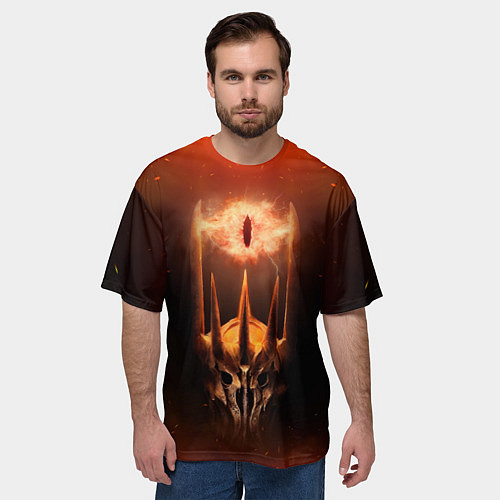 Мужская футболка оверсайз Саурон Властелин колец / 3D-принт – фото 3