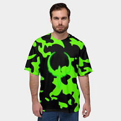 Футболка оверсайз мужская Quake camo, цвет: 3D-принт — фото 2