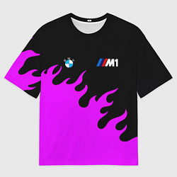 Футболка оверсайз мужская BMW flame, цвет: 3D-принт