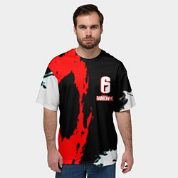 Футболка оверсайз мужская Rainbow six краски абстрактные, цвет: 3D-принт — фото 2
