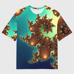 Мужская футболка оверсайз Психоделика абстракция