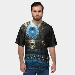Футболка оверсайз мужская Психоделика текстура, цвет: 3D-принт — фото 2