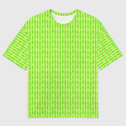Футболка оверсайз мужская Светлый жёлто-зелёный текстурированный, цвет: 3D-принт
