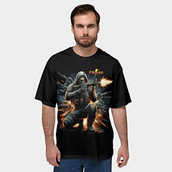 Футболка оверсайз мужская Counter Strike - cool stormtrooper, цвет: 3D-принт — фото 2