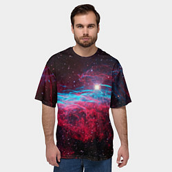 Футболка оверсайз мужская Uy scuti star - neon space, цвет: 3D-принт — фото 2