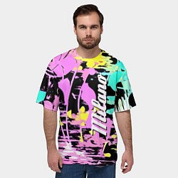Футболка оверсайз мужская Color expressive abstraction - Milano, цвет: 3D-принт — фото 2