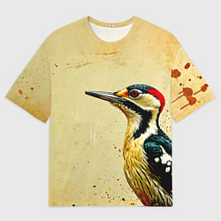 Футболка оверсайз мужская Большой дятел, цвет: 3D-принт