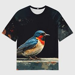 Футболка оверсайз мужская Ласточка, цвет: 3D-принт