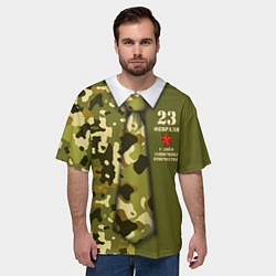 Футболка оверсайз мужская С Днём защитника Отечества - галстук, цвет: 3D-принт — фото 2