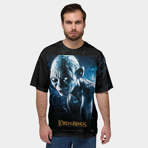 Мужская футболка оверсайз Lord of the rings - gollum / 3D-принт – фото 3
