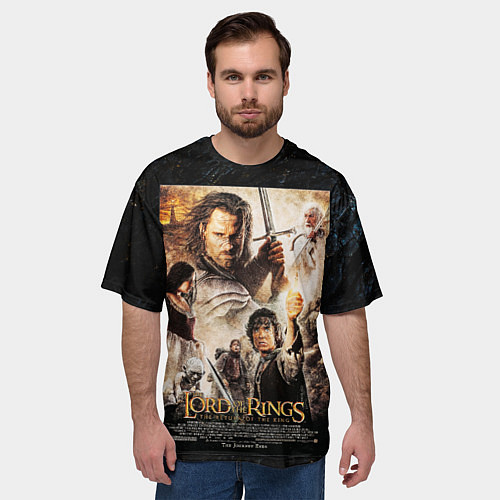 Мужская футболка оверсайз The lord of the rings - the return of the king / 3D-принт – фото 3