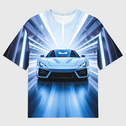 Футболка оверсайз мужская Спорткар на скорости, цвет: 3D-принт