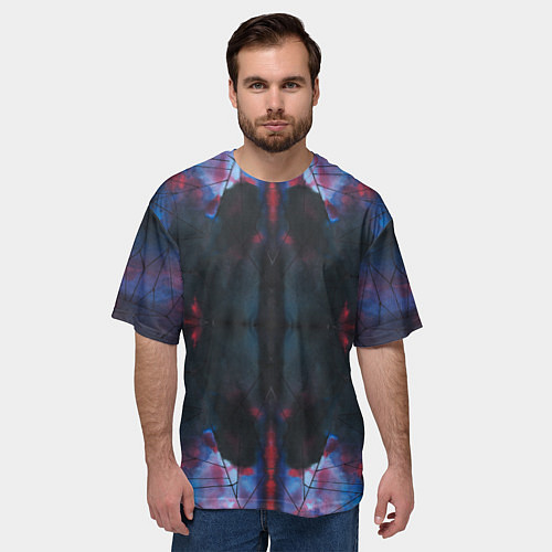 Мужская футболка оверсайз Космическая паутина / 3D-принт – фото 3