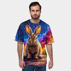 Футболка оверсайз мужская Зачик и космическое небо, цвет: 3D-принт — фото 2