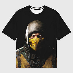 Футболка оверсайз мужская Mortal kombat Scorpion - кто следующий, цвет: 3D-принт
