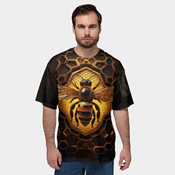 Футболка оверсайз мужская Золотая пчела, цвет: 3D-принт — фото 2