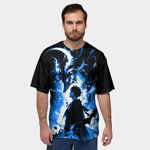 Мужская футболка оверсайз Поднятие уровня в одиночку - восстань / 3D-принт – фото 3