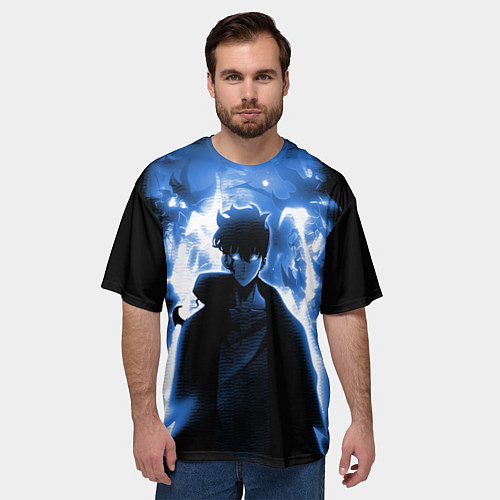 Мужская футболка оверсайз Поднятие уровня в одиночку - магистр теней / 3D-принт – фото 3