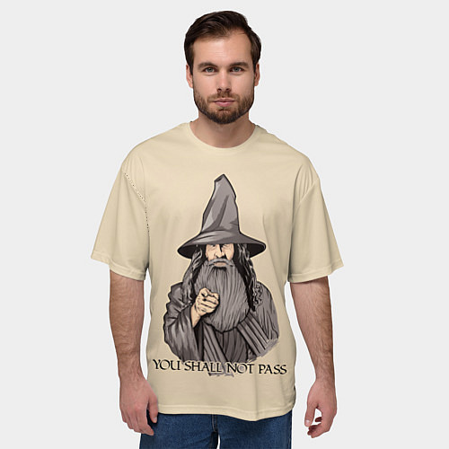 Мужская футболка оверсайз Ты не пройдешь Властелин колец / 3D-принт – фото 3