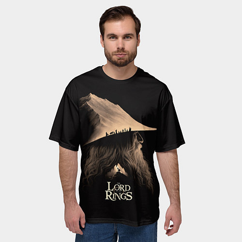 Мужская футболка оверсайз Гэндальф из Властелин колец / 3D-принт – фото 3