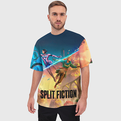Мужская футболка оверсайз Главные герои Split fiction / 3D-принт – фото 3