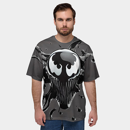 Мужская футболка оверсайз Морда Венома - ядовитая слизь / 3D-принт – фото 3