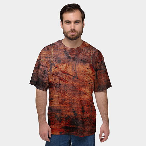 Мужская футболка оверсайз Абстракция - rusty mood / 3D-принт – фото 3