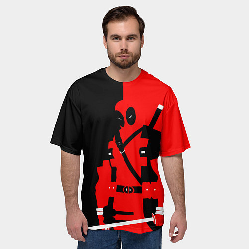 Мужская футболка оверсайз Наемник дэдпул / 3D-принт – фото 3