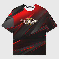 Футболка оверсайз мужская Kingdom Come Deliverance 2 red black, цвет: 3D-принт
