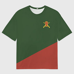 Футболка оверсайз мужская Мотострелковые войска: герб со щитом, цвет: 3D-принт