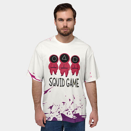 Мужская футболка оверсайз Играй в кальмара / 3D-принт – фото 3