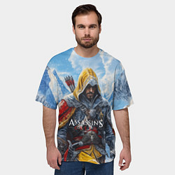 Футболка оверсайз мужская Assassins Creed охотник, цвет: 3D-принт — фото 2