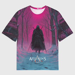 Футболка оверсайз мужская Assassins Creed воин в закате, цвет: 3D-принт
