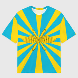 Футболка оверсайз мужская Воздушно-космические силы, цвет: 3D-принт