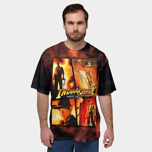 Мужская футболка оверсайз Indiana Jones and the Great Circle / 3D-принт – фото 3