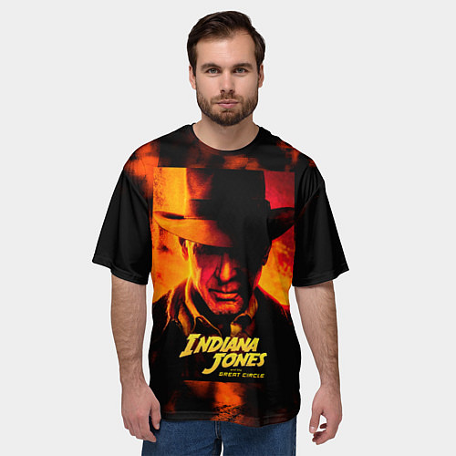 Мужская футболка оверсайз Indiana Jones and the Great Circle / 3D-принт – фото 3
