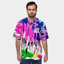Футболка оверсайз мужская Colorful abstraction - aloha, цвет: 3D-принт — фото 2