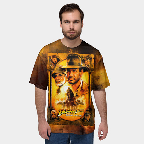 Мужская футболка оверсайз Indiana Jones and raiders of lost ark / 3D-принт – фото 3