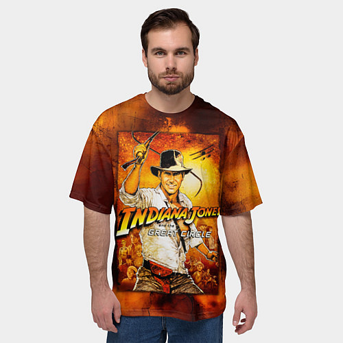 Мужская футболка оверсайз Indiana Jones and the Great Circle / 3D-принт – фото 3