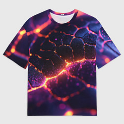 Мужская футболка оверсайз Текстура вулкана